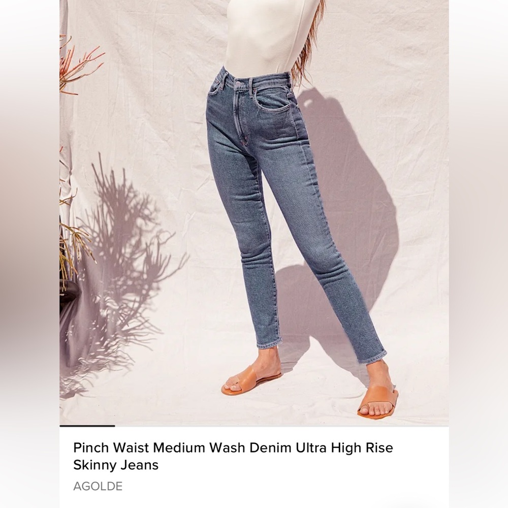 Agolde High Rise Blue Women's Jeans